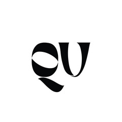 QV monogram logo design letter text name symbol monochrome logotype alphabet character simple logo