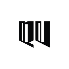QV monogram logo design letter text name symbol monochrome logotype alphabet character simple logo