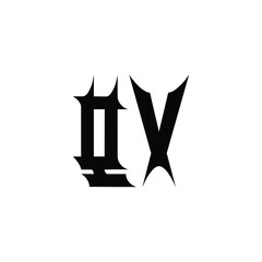 QV monogram logo design letter text name symbol monochrome logotype alphabet character simple logo