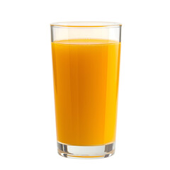 glass with orange juice isolated on transparent background Generative Ai.