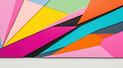 Obraz premium Abstract Colorful Geometric Triangular Pattern Design