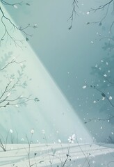 Serene Springtime Scene With Delicate White Blossoms