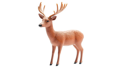 Obraz premium Realistic toy deer figure with detailed antlers displayed against a neutral background