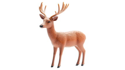 Realistic toy deer figure with detailed antlers displayed against a neutral background