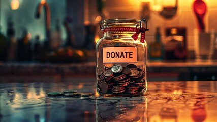 The Donation Jar with Coins