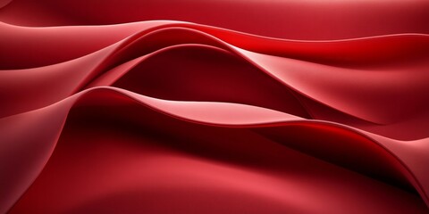 Obraz premium Abstract Flow Radiant Red Waves in Dynamic Composition, Abstract Vector Art with Vibrant Gradient