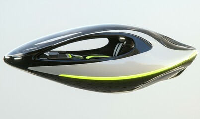 Futuristic personal air vehicle. AI.