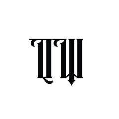 QW monogram logo design letter text name symbol monochrome logotype alphabet character simple logo
