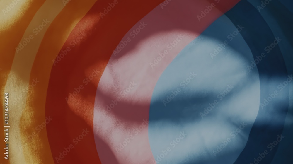 Poster abstract rainbow gradient background with leaf shadows