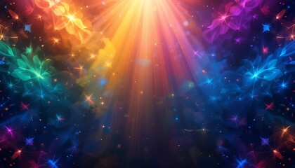 Luminous Floral Cosmic Light Show Display