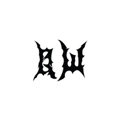 QW monogram logo design letter text name symbol monochrome logotype alphabet character simple logo