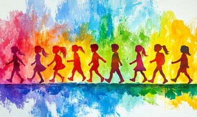 Community Involvement: Images showing community involvement in autism awareness events, walks, or support groups, fostering a sense of belonging and, Generative AI