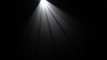 Dramatic Light Beam Breaking Through Darkness