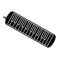 Illustration of simple keyboard harmonica