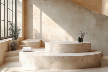 White bathroom featuring a sink window and clean tiled walls with natural light streaming in