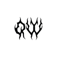 QW monogram logo design letter text name symbol monochrome logotype alphabet character simple logo