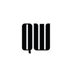 QW monogram logo design letter text name symbol monochrome logotype alphabet character simple logo