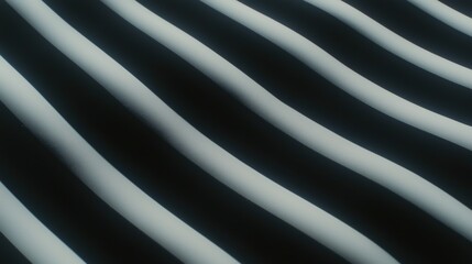 Obraz premium Abstract Gray Curved Lines on Dark Background
