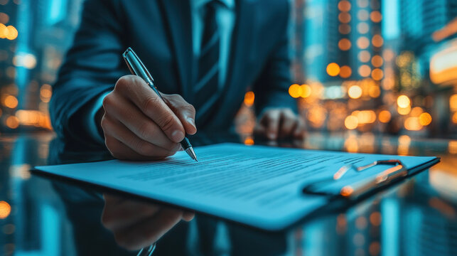 A real estate lawyer helping clients navigate land acquisition laws during a detailed consultation