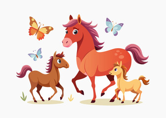 Hand drawn Valentine's day horses couple editable vector stroke saddle icon on white background