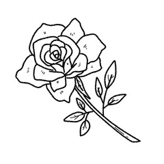 Valentine’s Day Rose Clipart Set – Hand-Drawn Floral PNG with Transparent Background