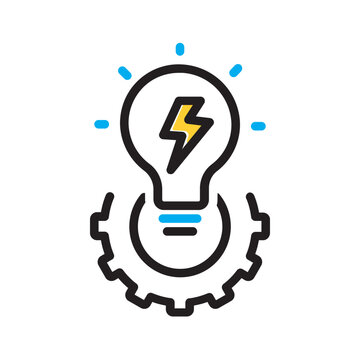 Vector multi color icon for Instant invention