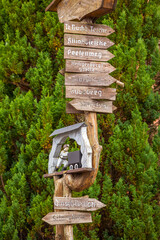 Schild Bergmann mit Lore