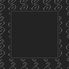 padlock frame. doodle padlock square frame. hand drawn padlock frame background. padlock background