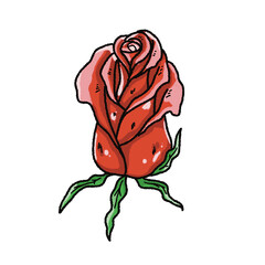 Valentine’s Day Rose Clipart Set – Hand-Drawn Floral PNG with Transparent Background