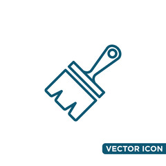 Minimalist Paint Brush Icon Design Template 