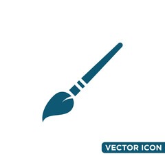 Minimalist Paint Brush Icon Design Template 