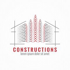 Construction business logo design idea
