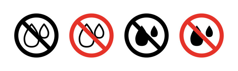 No leakage sign vector graphics collection on white background