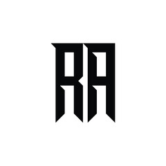 RA monogram logo design letter text name symbol monochrome logotype alphabet character simple logo
