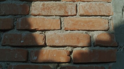 Obraz premium Textured Brick Wall With Shadow Detail