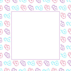 padlock frame. doodle padlock square frame. hand drawn padlock frame background. padlock background