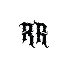 RA monogram logo design letter text name symbol monochrome logotype alphabet character simple logo