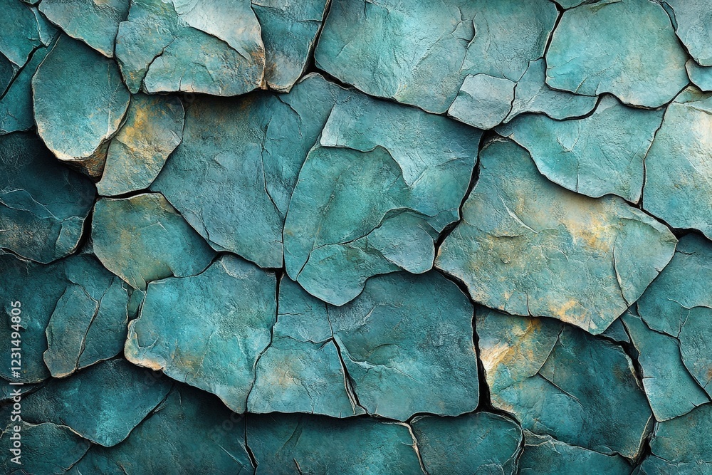 Poster close up of a wall with a solid blue background for abstract or textural use