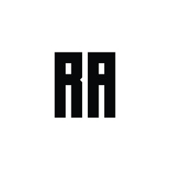 RA monogram logo design letter text name symbol monochrome logotype alphabet character simple logo