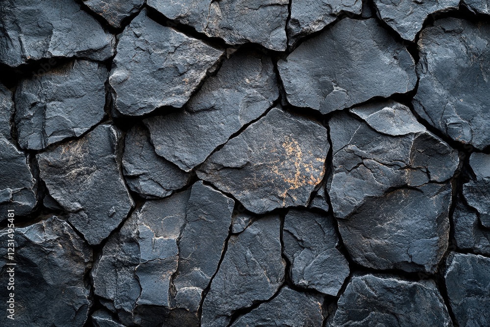 Poster close up image of a textured rock wall with natural patterns and colors