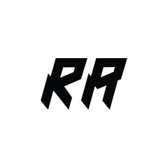RA monogram logo design letter text name symbol monochrome logotype alphabet character simple logo
