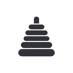 Pyramid toys solid icons, minimalist vector illustration ,simple transparent graphic element .Isolated on white background