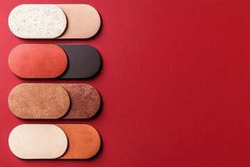 Colorful texture samples on vibrant background