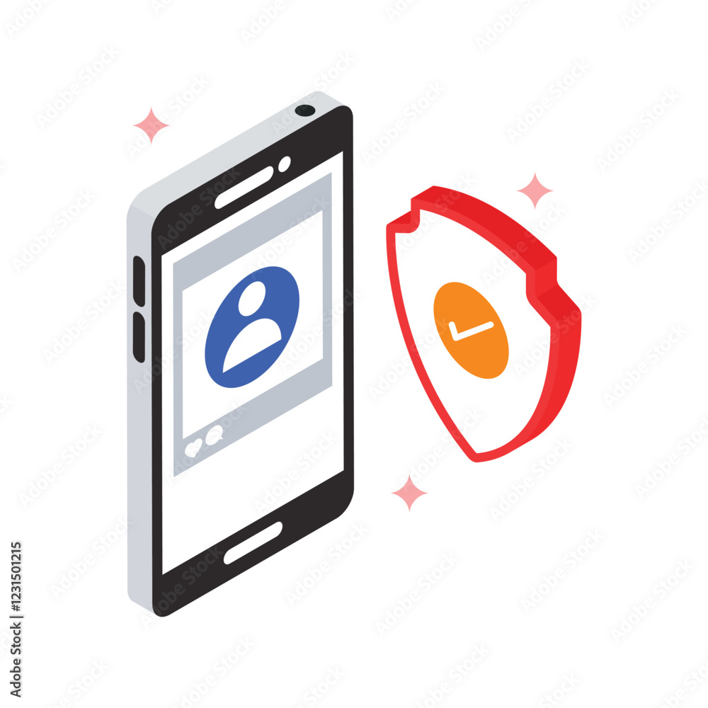 Poster account security vector filled icon style. eps 10 file