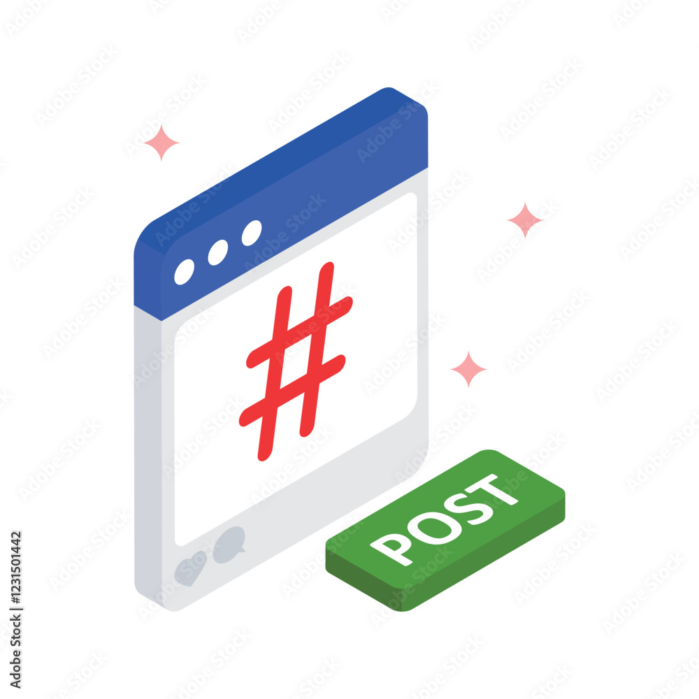 Poster post content vector filled icon style. eps 10 file