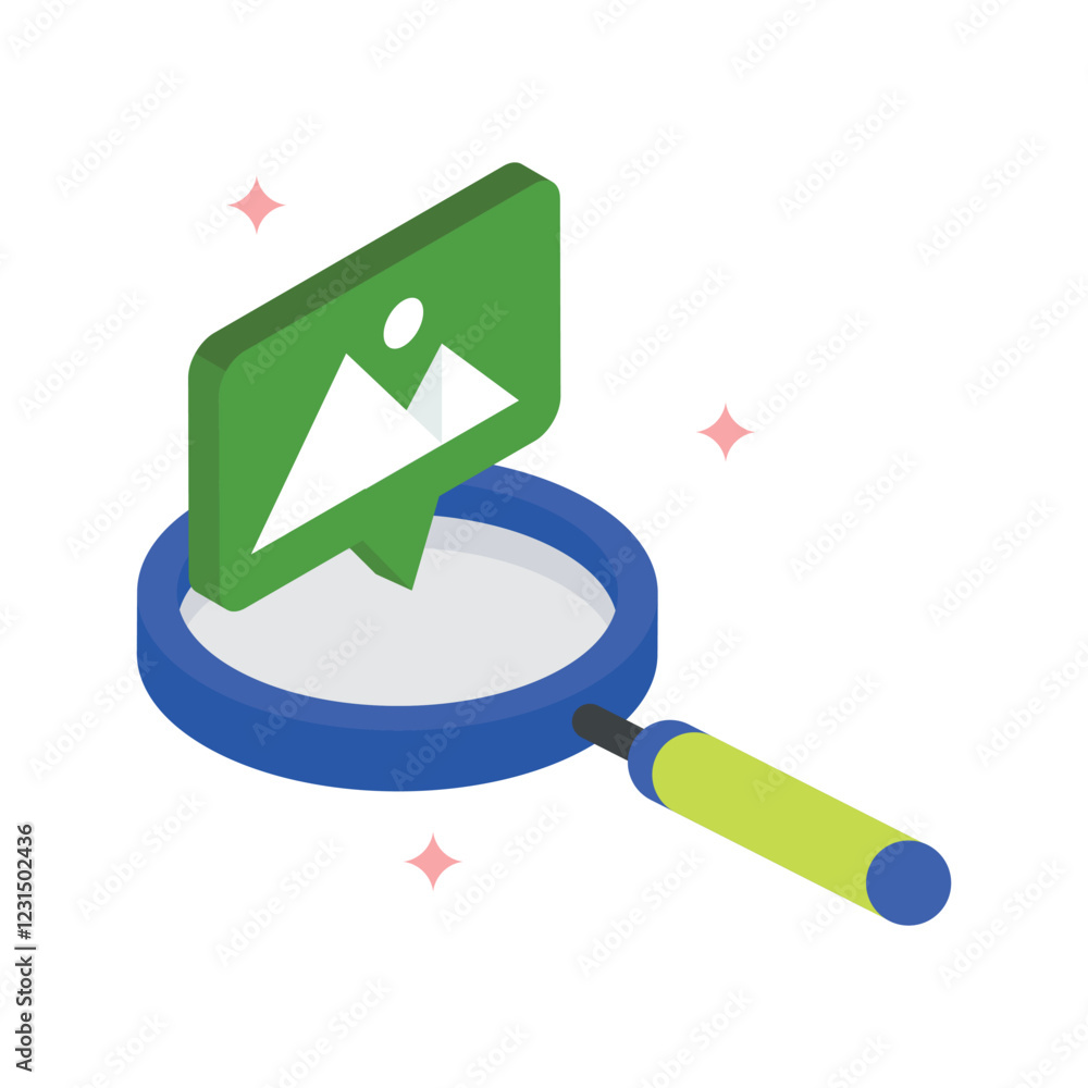 Poster content search vector filled icon style. eps 10 file