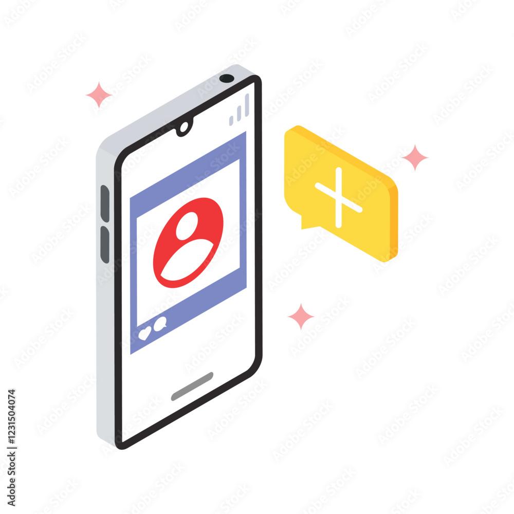 Poster add friend vector filled icon style. eps 10 file