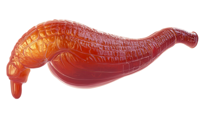 Bright red semi-transparent sculpture of an abstract creature in a smooth and flowing design