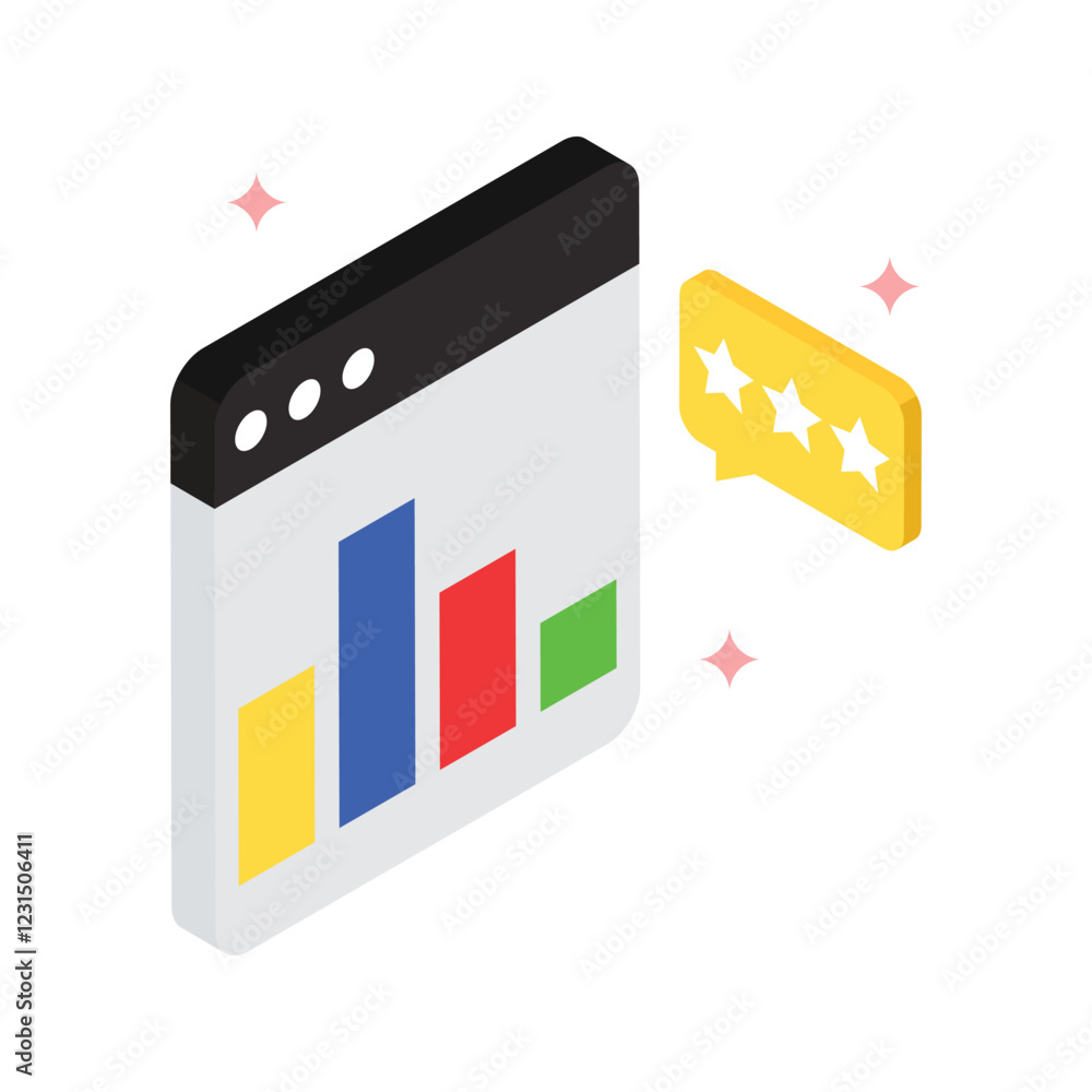 Poster web rating vector filled icon style. eps 10 file