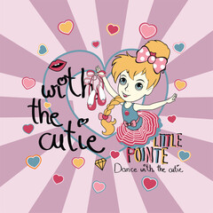 Beautiful girl dancing gracefully in a colorful dress, expressing joy and passion for dance
